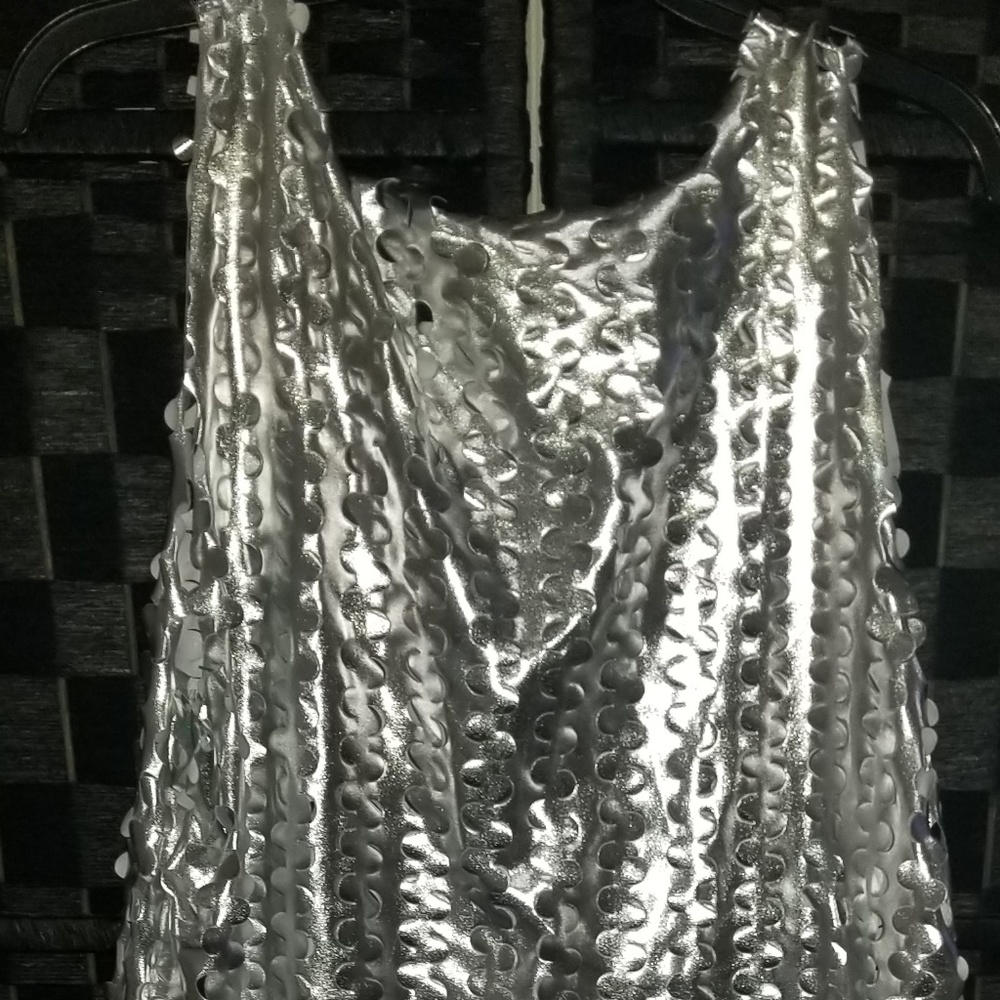 Exotic Sparkling Silver Shein Curve Size 4xl Nwot - image 1